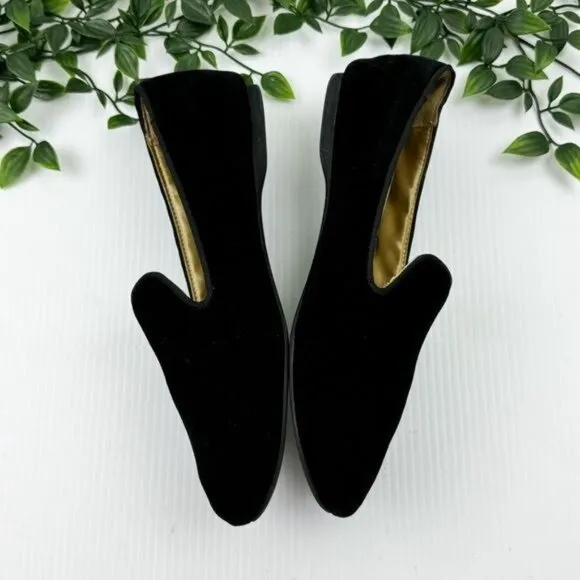 Birdies The Starling Black Velvet Suede Loafers, Memory Foam Sole Loafers 8.5