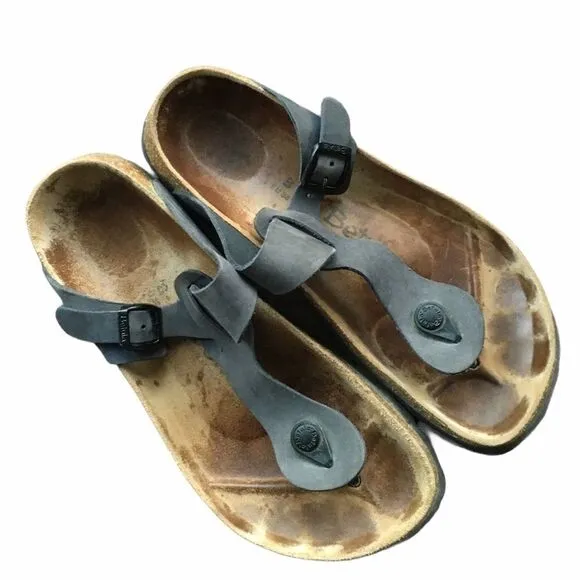 BIRKENSTOCK Betula Gizeh Cork Thong Summer Sandals Gray 8