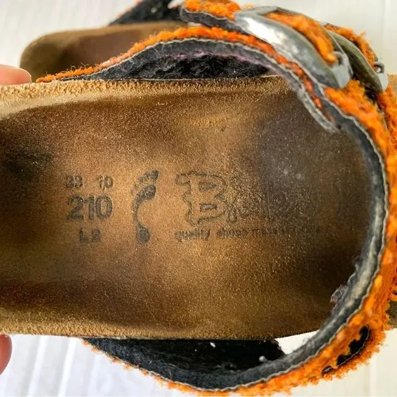 Birkenstock Birki's Milos Mesh Orange Thong Sandals Sz 33 (Girls Size 2/2.5)