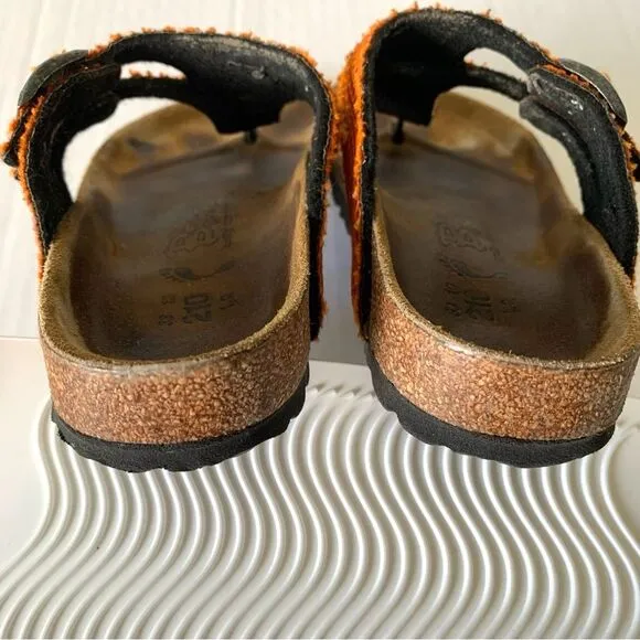 Birkenstock Birki's Milos Mesh Orange Thong Sandals Sz 33 (Girls Size 2/2.5)