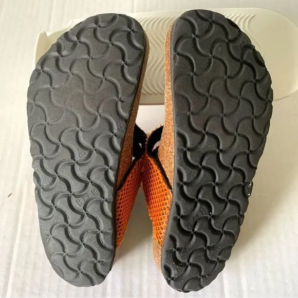 Birkenstock Birki's Milos Mesh Orange Thong Sandals Sz 33 (Girls Size 2/2.5)
