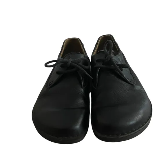 Birkenstock Black Leather Slip-On Loafers Man Size 13