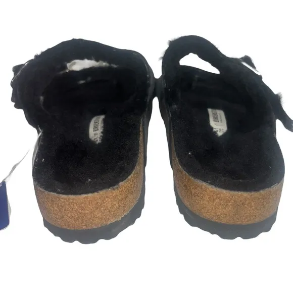 Birkenstock Black Mayari Shearling Thong Sandals Size 41 Women’s Size 10