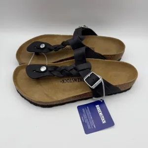 Birkenstock Gizeh Braided Black Leather Thong Sandals EU 41 US 10