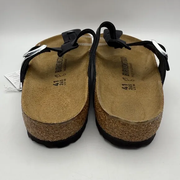 Birkenstock Gizeh Braided Black Leather Thong Sandals EU 41 US 10