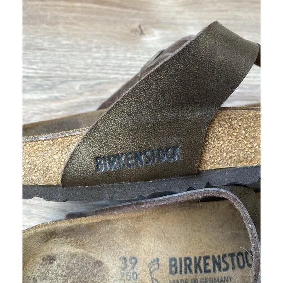 Birkenstock Gizeh Brown Leather Thong Sandals Women's 8.5  EU 39