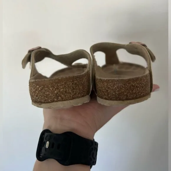 Birkenstock Gizeh BS Meadow Flowers Khaki Thong Sandals Size 33