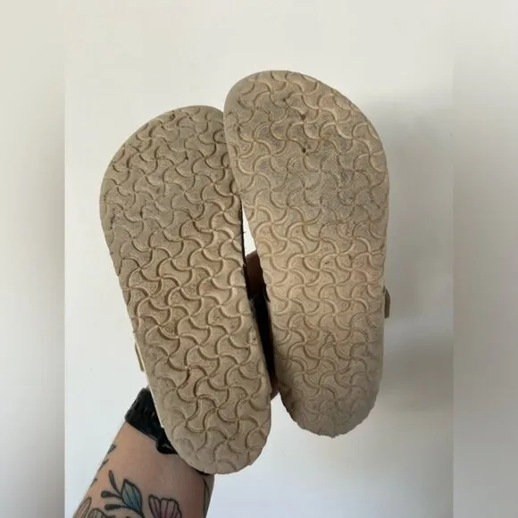Birkenstock Gizeh BS Meadow Flowers Khaki Thong Sandals Size 33