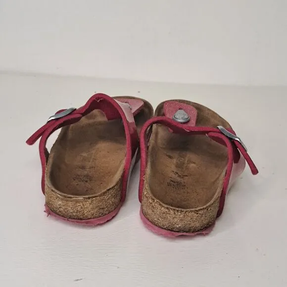 Birkenstock Gizeh Pink Cosmic Sparkle Glitter Thong Sandals Youth Girls Sz EU 31