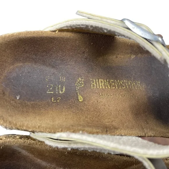 Birkenstock Gizeh Silver Birko-Flor Thong Sandals Size 33 Kid's‎