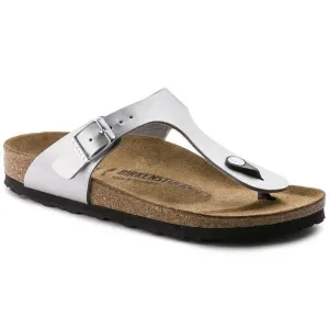 Birkenstock Gizeh Silver Birko-Flor Thong Sandals Size 33 Kid's‎