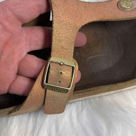 Birkenstock Gizeh Metallic Thong Sandals Sz 11-11.5 SEE DESCRIPTION