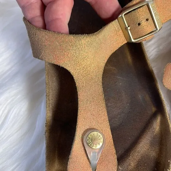 Birkenstock Gizeh Metallic Thong Sandals Sz 11-11.5 SEE DESCRIPTION
