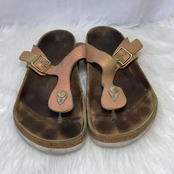 Birkenstock Gizeh Metallic Thong Sandals Sz 11-11.5 SEE DESCRIPTION