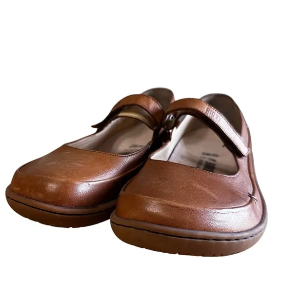 Birkenstock Iona Brown Leather Mary Jane Strap On Flats Comfy Size 41EU 10US