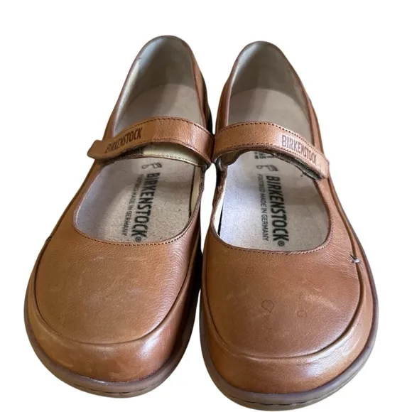 Birkenstock Iona Brown Leather Mary Jane Strap On Flats Comfy Size 41EU 10US
