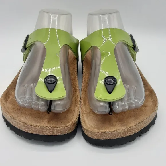 Birkenstock Kairo Patent Leather Thong Sandals.