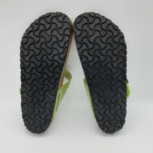 Birkenstock Kairo Patent Leather Thong Sandals.