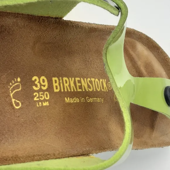 Birkenstock Kairo Patent Leather Thong Sandals.