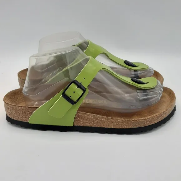 Birkenstock Kairo Patent Leather Thong Sandals.