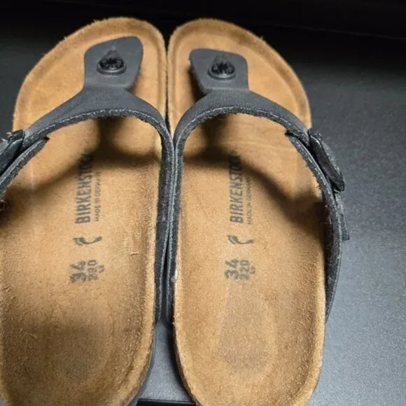 Birkenstock Kids Gizeh Birko-Flor - Black Sandals