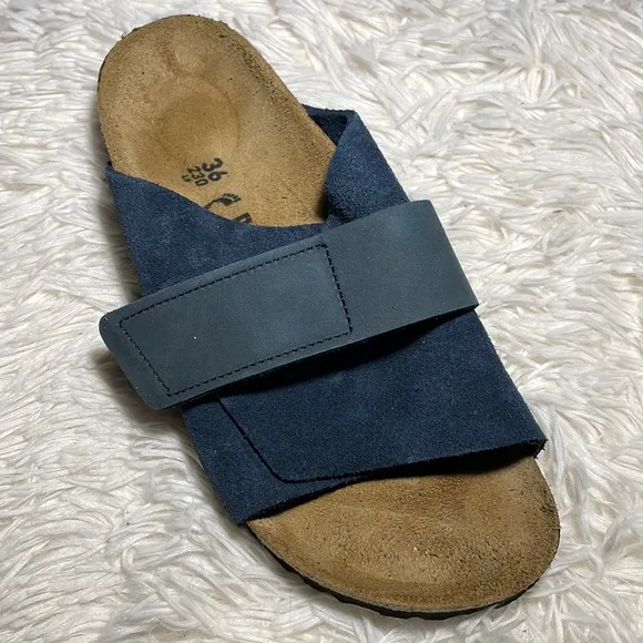 Birkenstock Kyoto Navy Suede Sandals