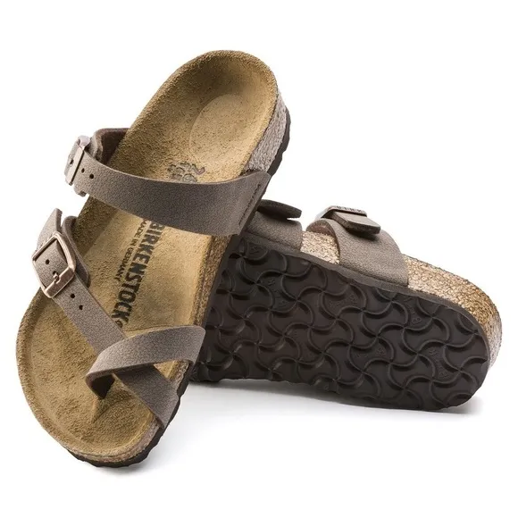 Birkenstock Mayari Kids Birko-Flor Birkibuc Thong Sandals Mocha EU 33 / US 2-2.5