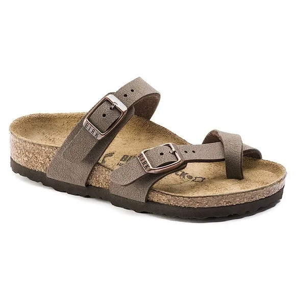 Birkenstock Mayari Kids Birko-Flor Birkibuc Thong Sandals Mocha EU 33 / US 2-2.5