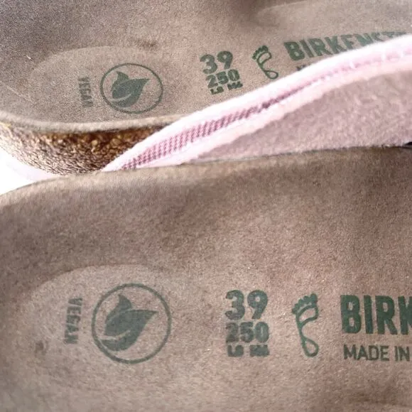 Birkenstock Pink Gizeh Vegan Canvas Thong Sandals
