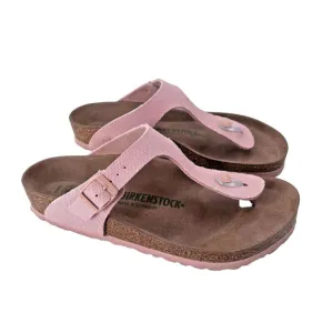 Birkenstock Pink Gizeh Vegan Canvas Thong Sandals