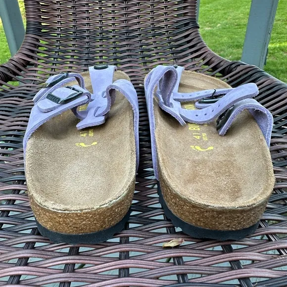 Birkenstock Sparta Gladiator Thong Sandals Lavender Leather EU 41 Womens 10 RARE