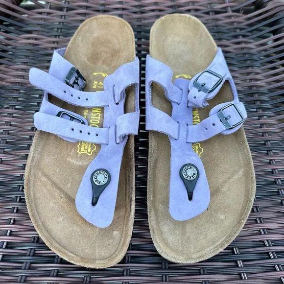 Birkenstock Sparta Gladiator Thong Sandals Lavender Leather EU 41 Womens 10 RARE