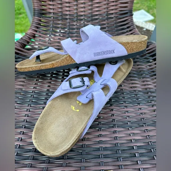 Birkenstock Sparta Gladiator Thong Sandals Lavender Leather EU 41 Womens 10 RARE