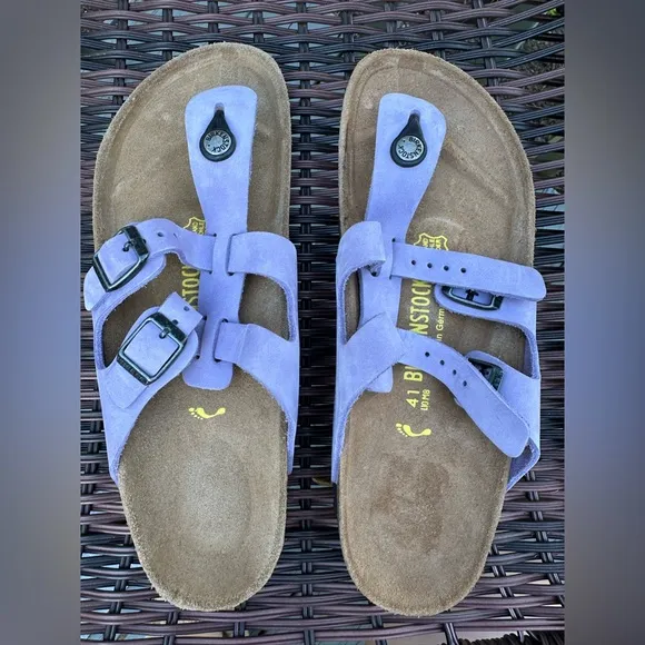Birkenstock Sparta Gladiator Thong Sandals Lavender Leather EU 41 Womens 10 RARE