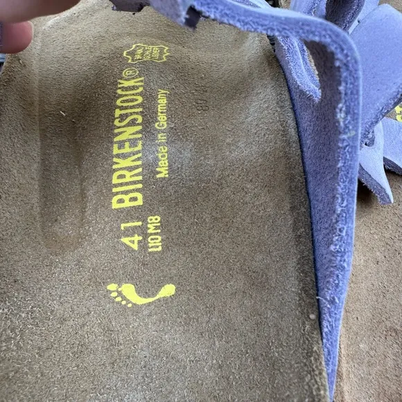 Birkenstock Sparta Gladiator Thong Sandals Lavender Leather EU 41 Womens 10 RARE