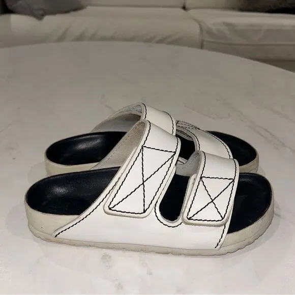 Birkenstock x Proenza Schouler Arizona Natural Leather Sandals Size 35 White