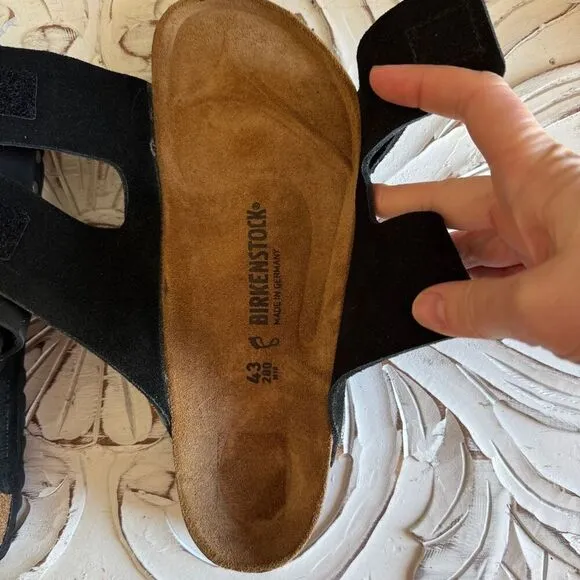 Birkenstock Men's Uji Sandals black suede size 43