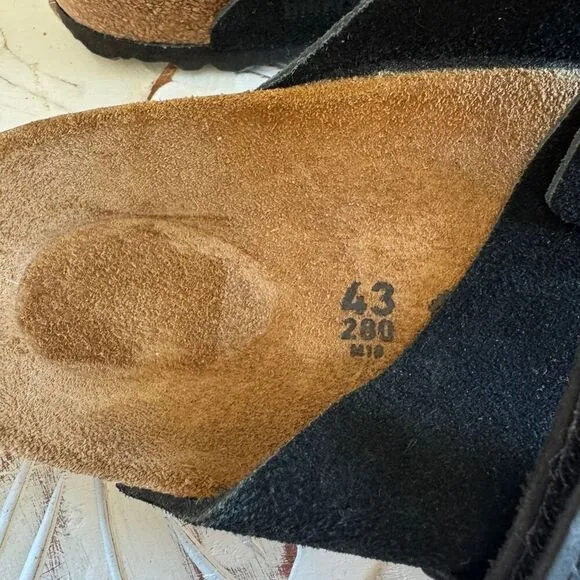 Birkenstock Men's Uji Sandals black suede size 43
