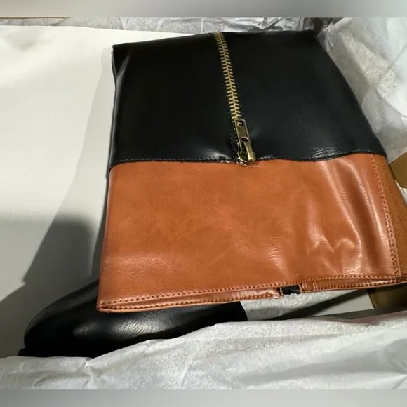 Black and Brown Women’s Wide Calf Boots Cloudwalkers Size 10W New in Box