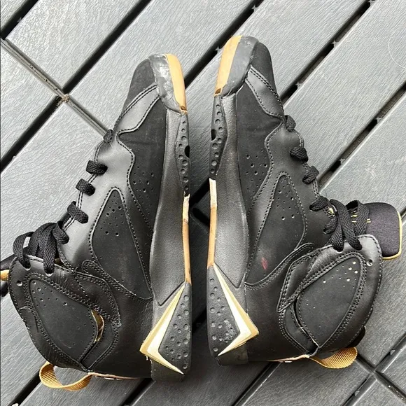 Black and Gold Air Jordan Sneakers