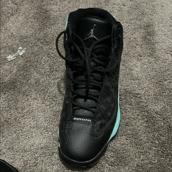Black and Teal Sneakers