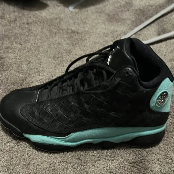 Black and Teal Sneakers