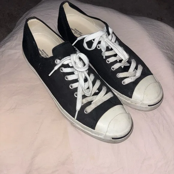Black and White Canvas Sneakers