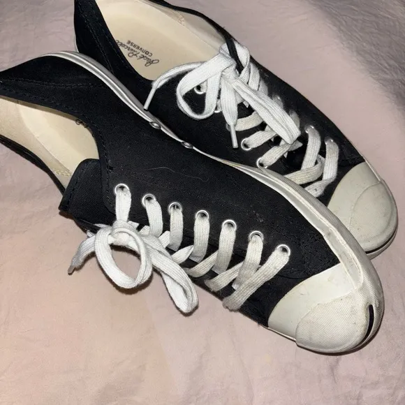 Black and White Canvas Sneakers