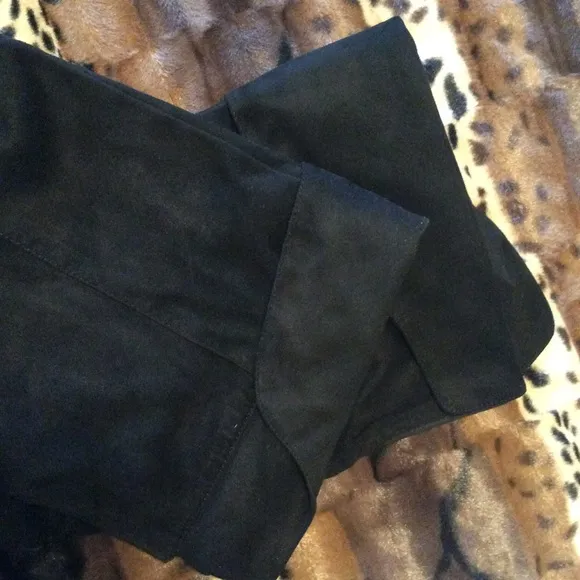 Black faux suede boots size 9WW