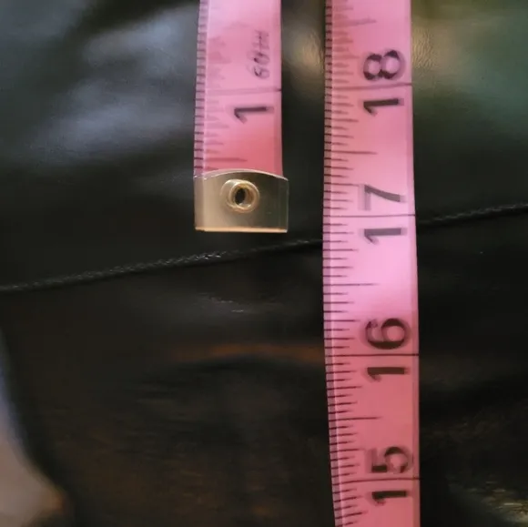 Black leather custom made DUO wide calf boots, 38/ 7.5