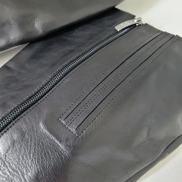 Black leather custom made DUO wide calf boots, 38/ 7.5