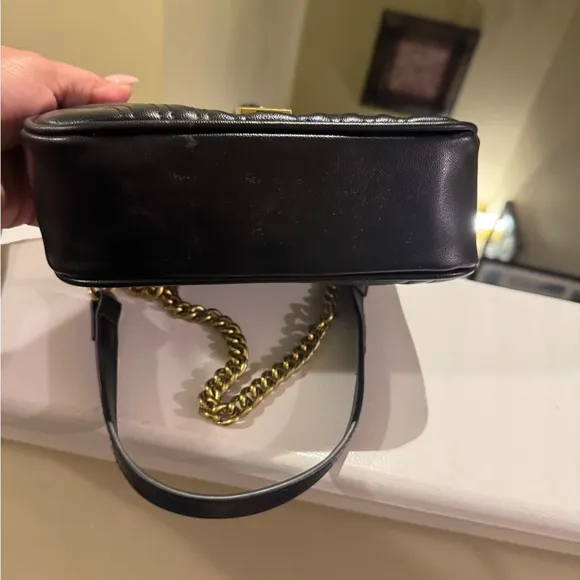Black Thong Sandals with Gold Embellishments