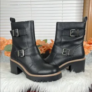 Blondo Reno Womens Size 10 Leather Combat Boots  Like New Condition