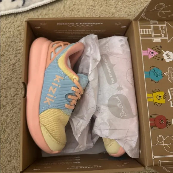 Blue and Pink Sneakers with Playful Design
